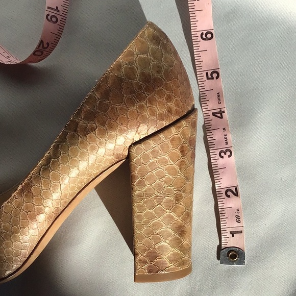 Butter Heels Italian Leather Snakeskin Embossed - Picture 14 of 15